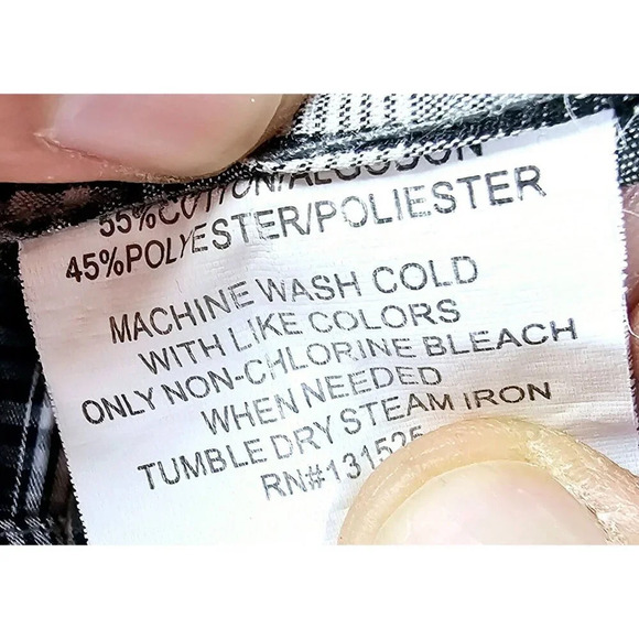 Airwalk Size Medium Men's Gray Check Logo Tag Long Sleeve Dual Pocket Shirt - Picture 10 of 13